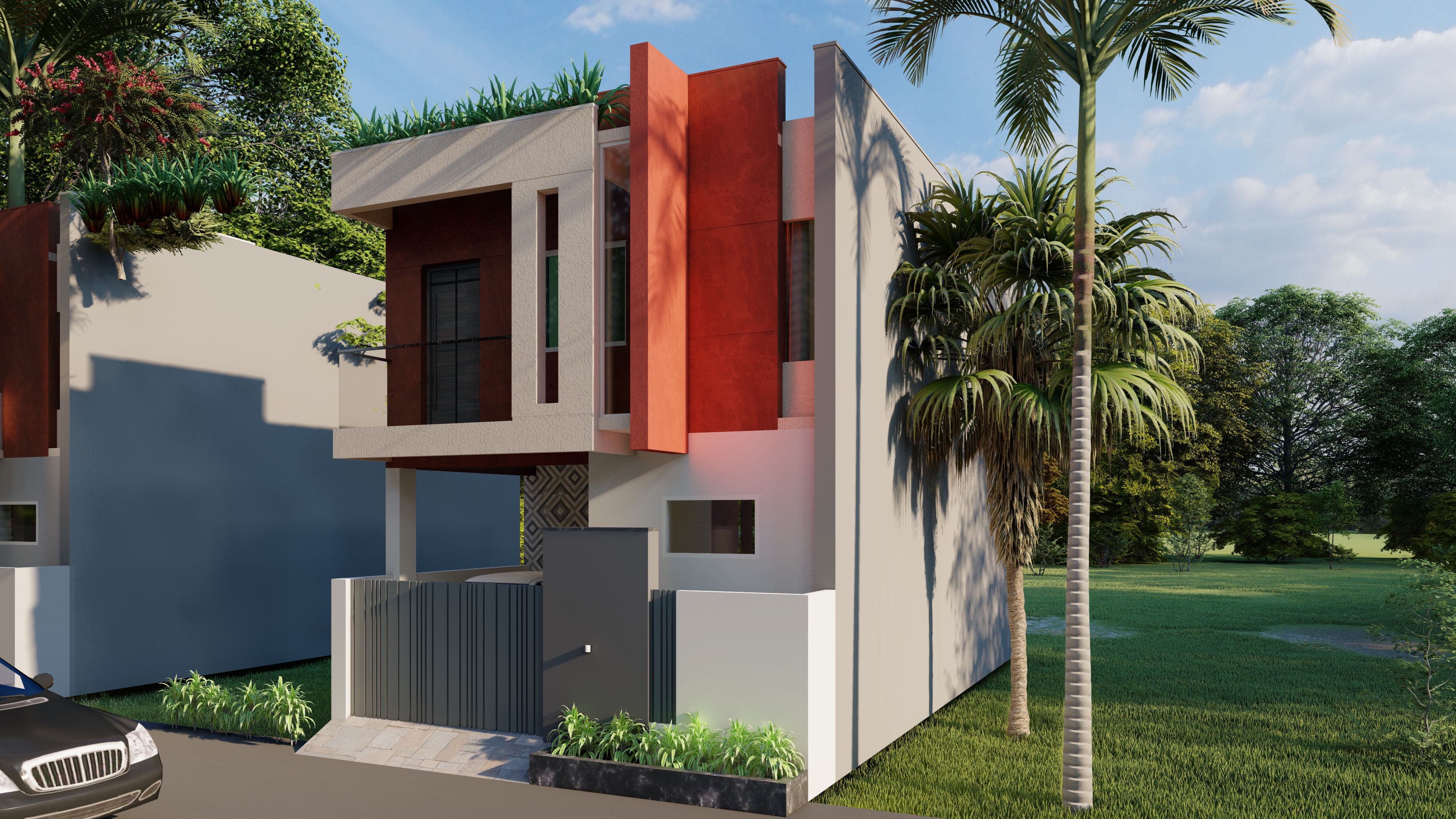 SM Group Row House Ponneri - Architecture and Interiors, constructed by Terra72