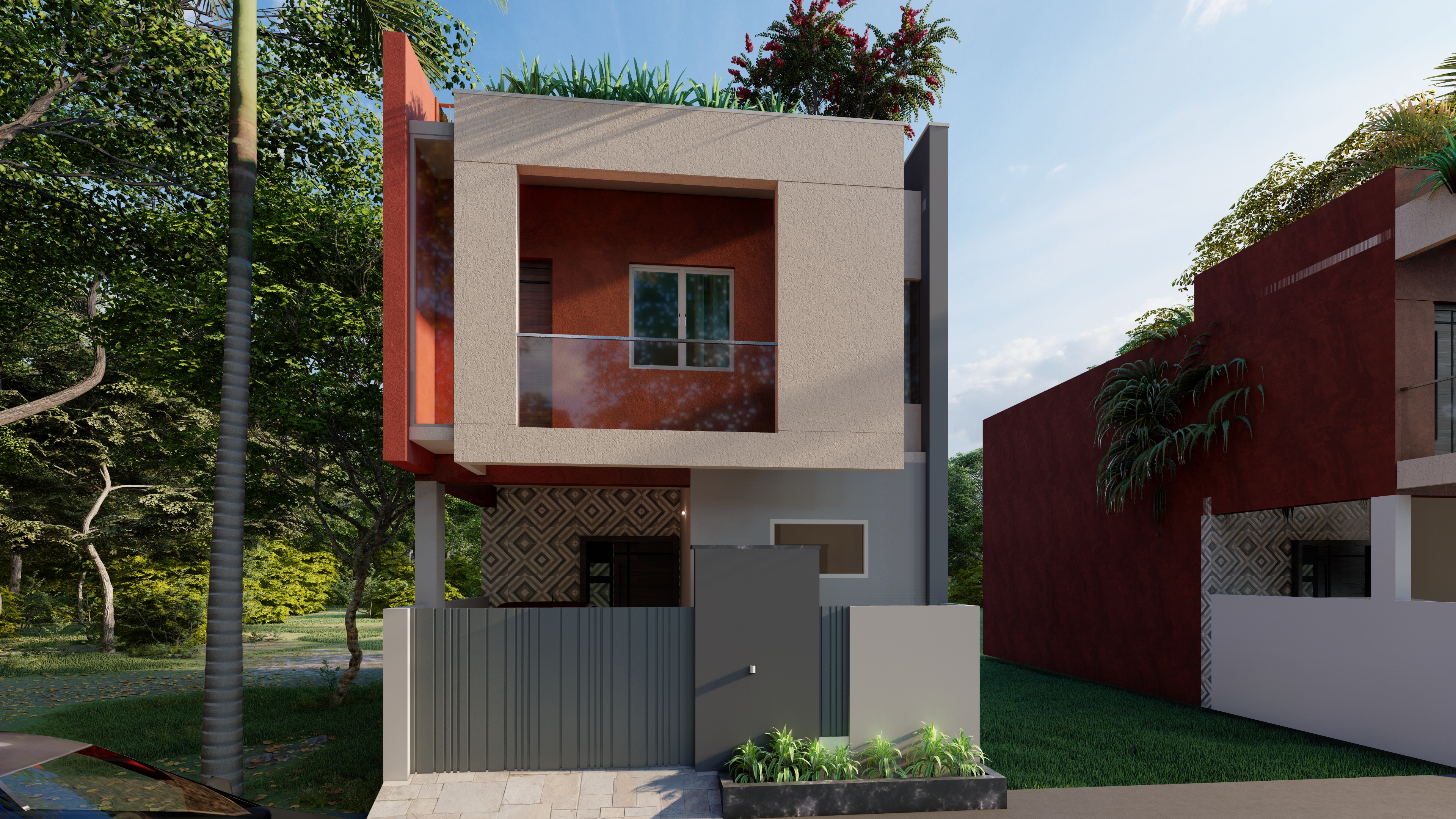 SM Group Row House Ponneri - Architecture and Interiors, constructed by Terra72